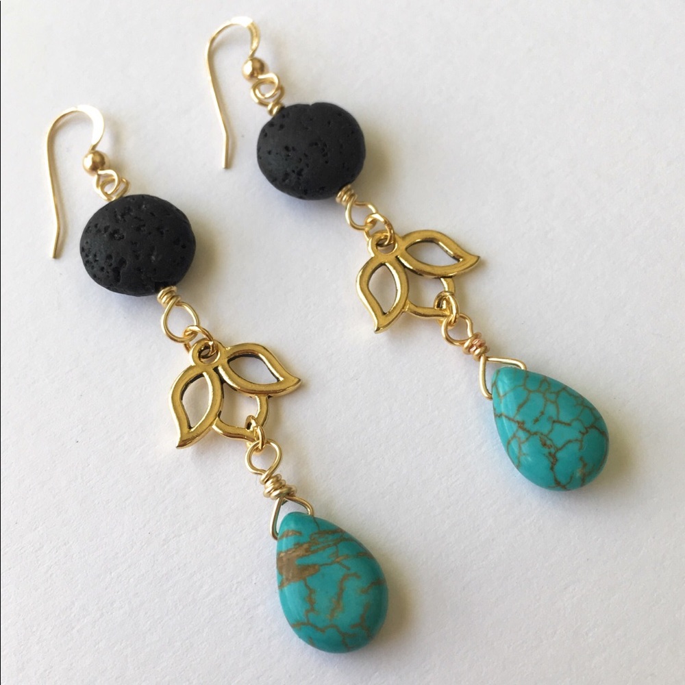🌿Lotus Aromatherapy Earrings - Picture 2 of 3